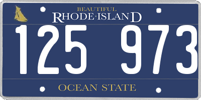 RI license plate 125973