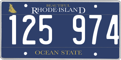 RI license plate 125974