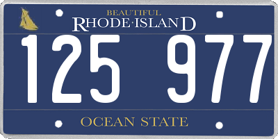RI license plate 125977