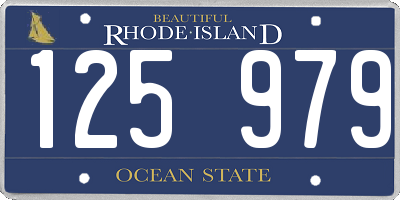 RI license plate 125979