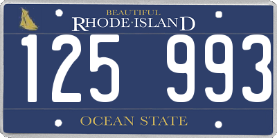 RI license plate 125993