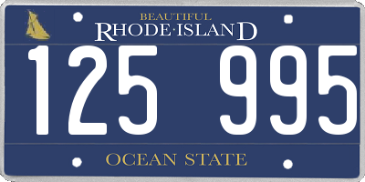 RI license plate 125995