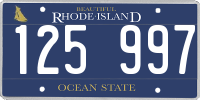 RI license plate 125997