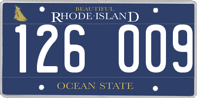 RI license plate 126009