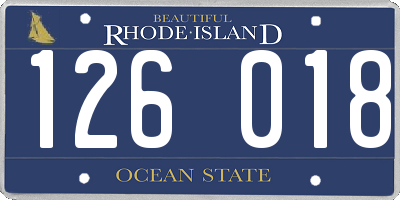 RI license plate 126018