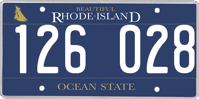 RI license plate 126028