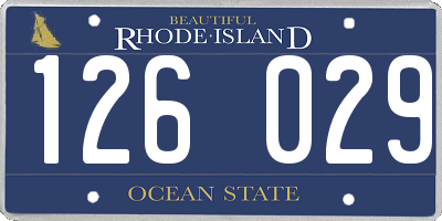 RI license plate 126029