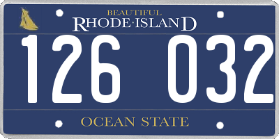 RI license plate 126032
