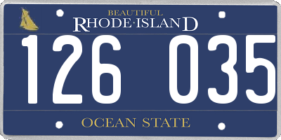 RI license plate 126035