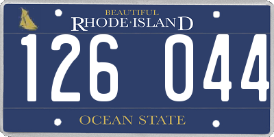 RI license plate 126044