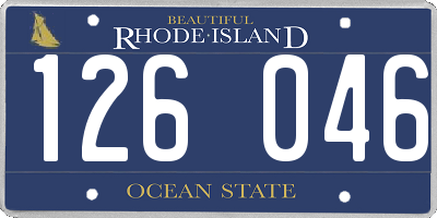 RI license plate 126046