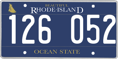 RI license plate 126052