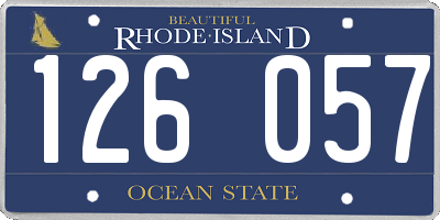 RI license plate 126057