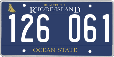 RI license plate 126061