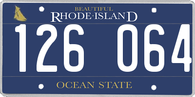 RI license plate 126064