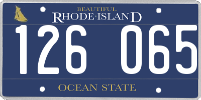 RI license plate 126065