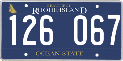 RI license plate 126067