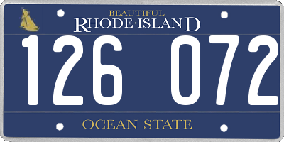 RI license plate 126072