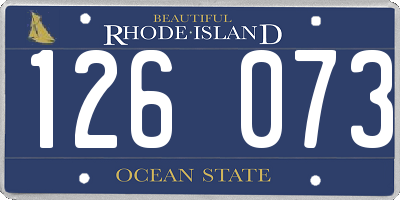 RI license plate 126073