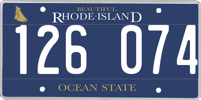 RI license plate 126074