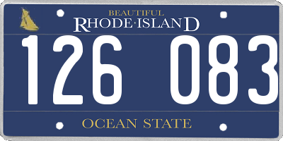 RI license plate 126083