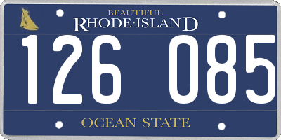 RI license plate 126085