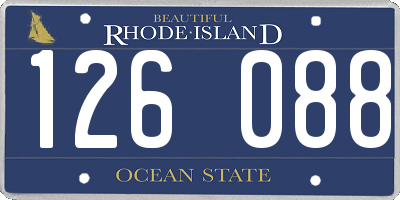 RI license plate 126088