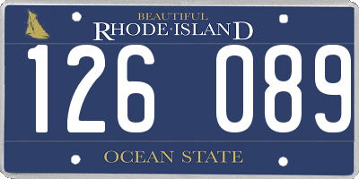 RI license plate 126089