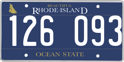 RI license plate 126093
