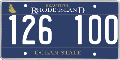 RI license plate 126100