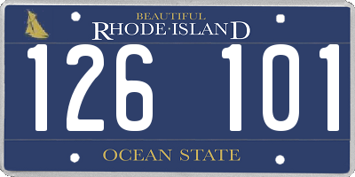 RI license plate 126101