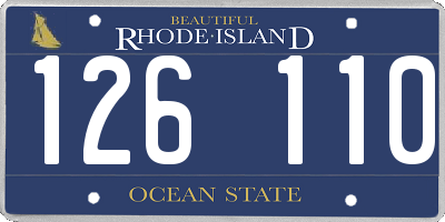 RI license plate 126110