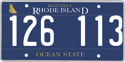 RI license plate 126113