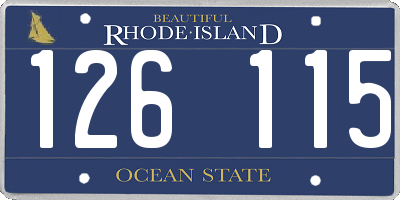 RI license plate 126115