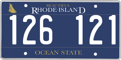 RI license plate 126121