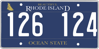 RI license plate 126124