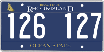 RI license plate 126127