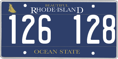 RI license plate 126128