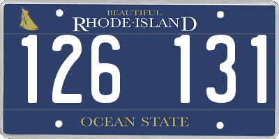RI license plate 126131