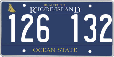 RI license plate 126132