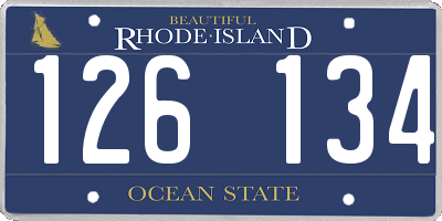 RI license plate 126134
