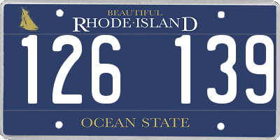 RI license plate 126139