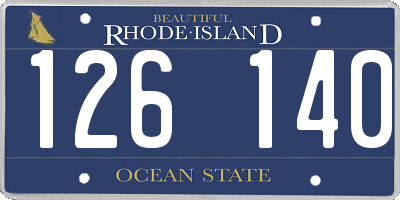 RI license plate 126140