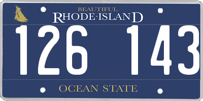 RI license plate 126143