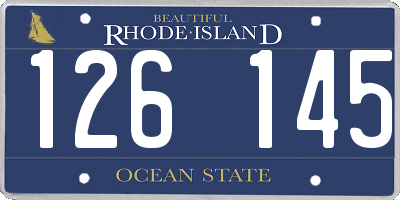 RI license plate 126145