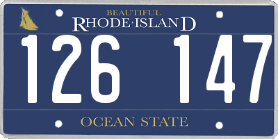 RI license plate 126147
