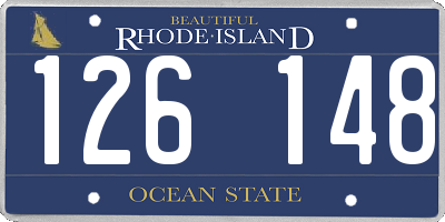 RI license plate 126148