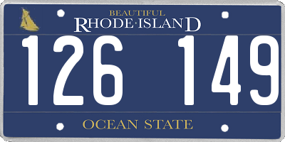 RI license plate 126149