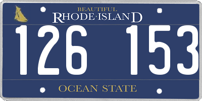 RI license plate 126153