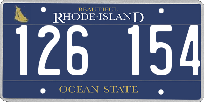 RI license plate 126154
